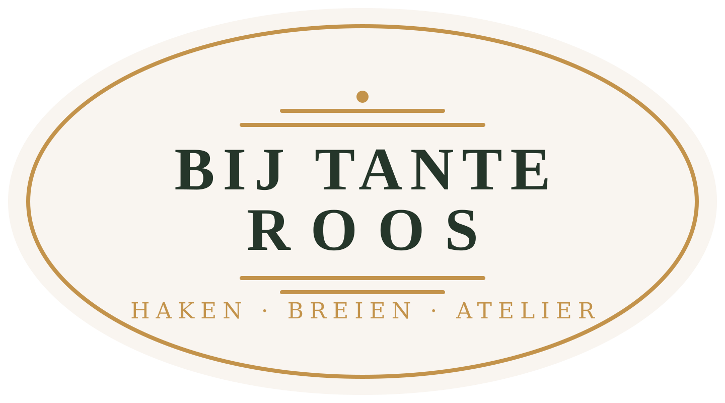 Bij Tante Roos — logo, crème versie